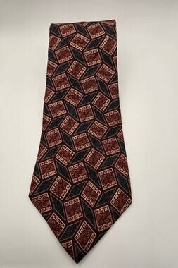 UNICEF geometric logo/abstract pattern necktie